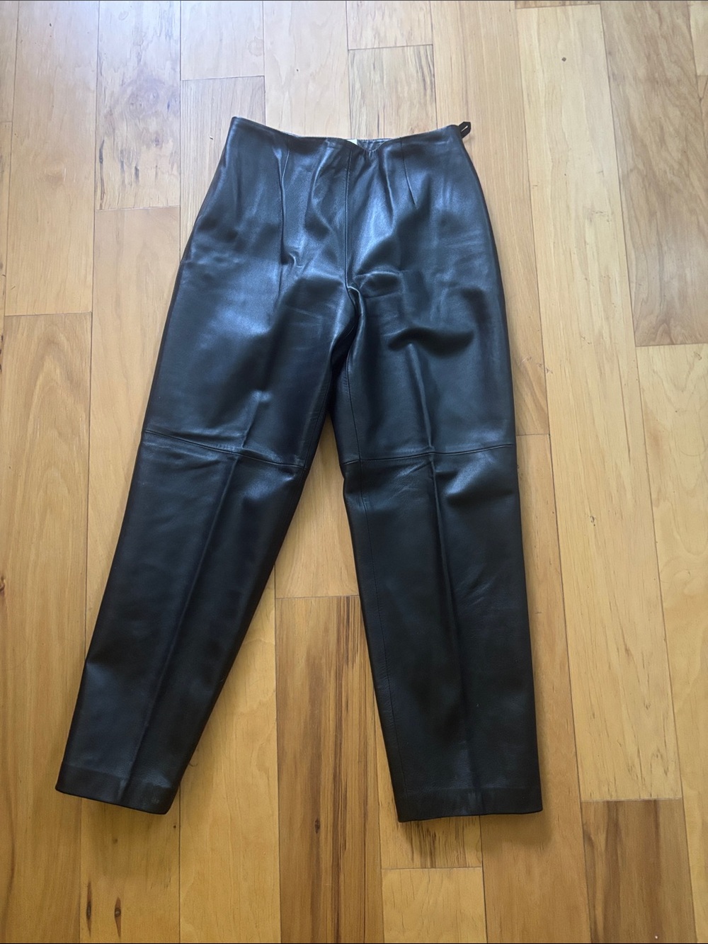 Talbots black leather pants size 6 petite.